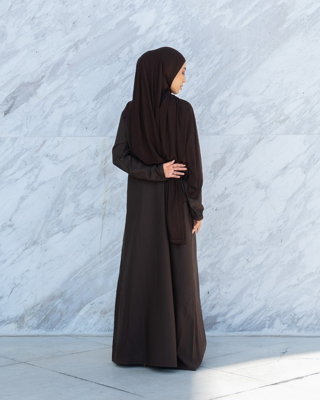 Alea Dress Mahogany by Tubita Baju Umroh Wanita Murah - TUBITA