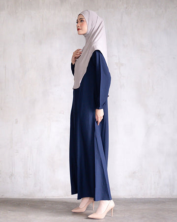 Alea Dress Navy by Tubita Baju Umroh Wanita Murah - TUBITA