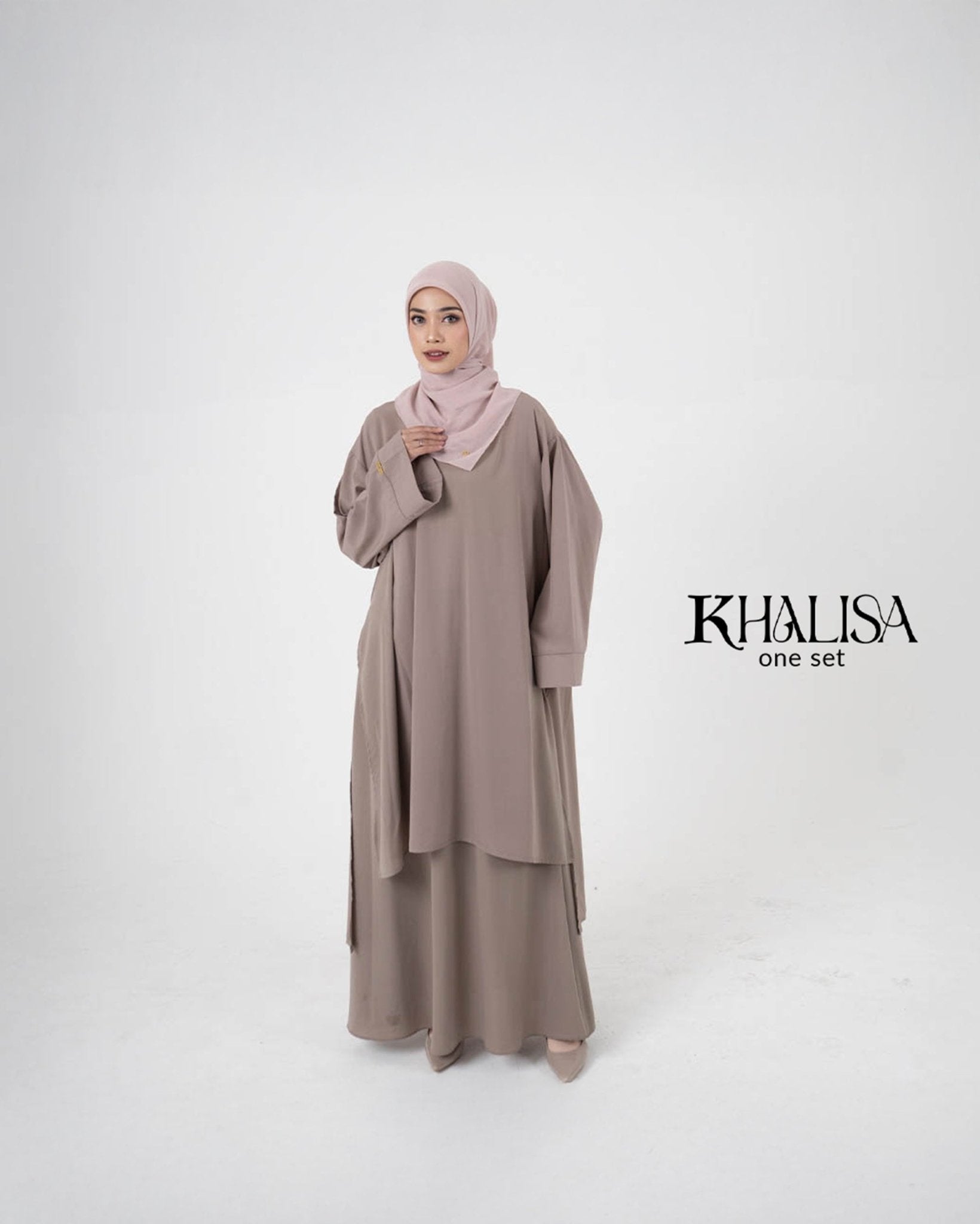 Khalisa One Set Almond - One Set Tunik by Tubita - TUBITA