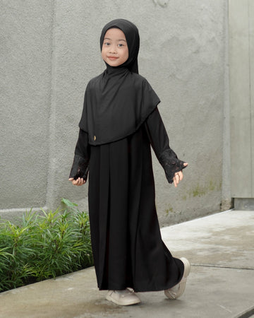 MEENA ABAYA LACE - KIDS BLACK 11/12 - TUBITA