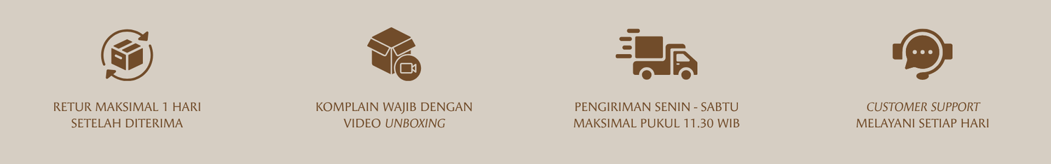 Set of icons and text on a beige background