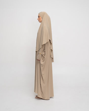Mecca Dress Mocca by Tubita - Baju Umroh Wanita