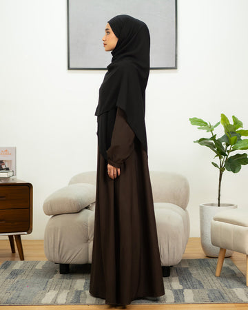 Camila Dress Mahogany by TUBITA - Baju Umroh Wanita