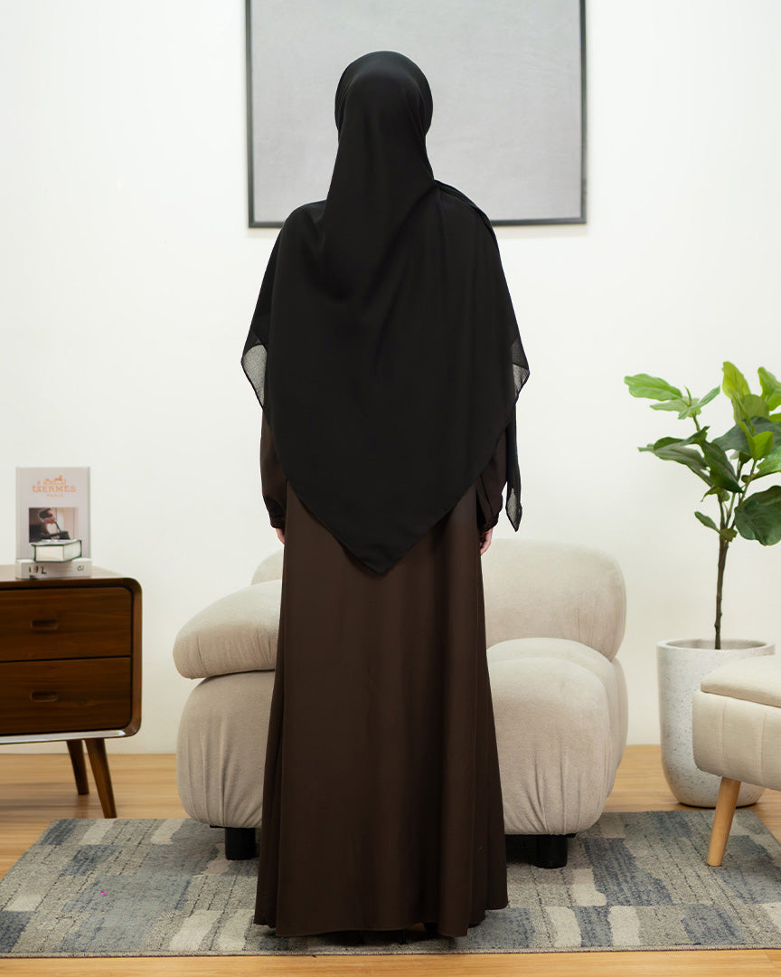 Camila Dress Mahogany by TUBITA - Baju Umroh Wanita