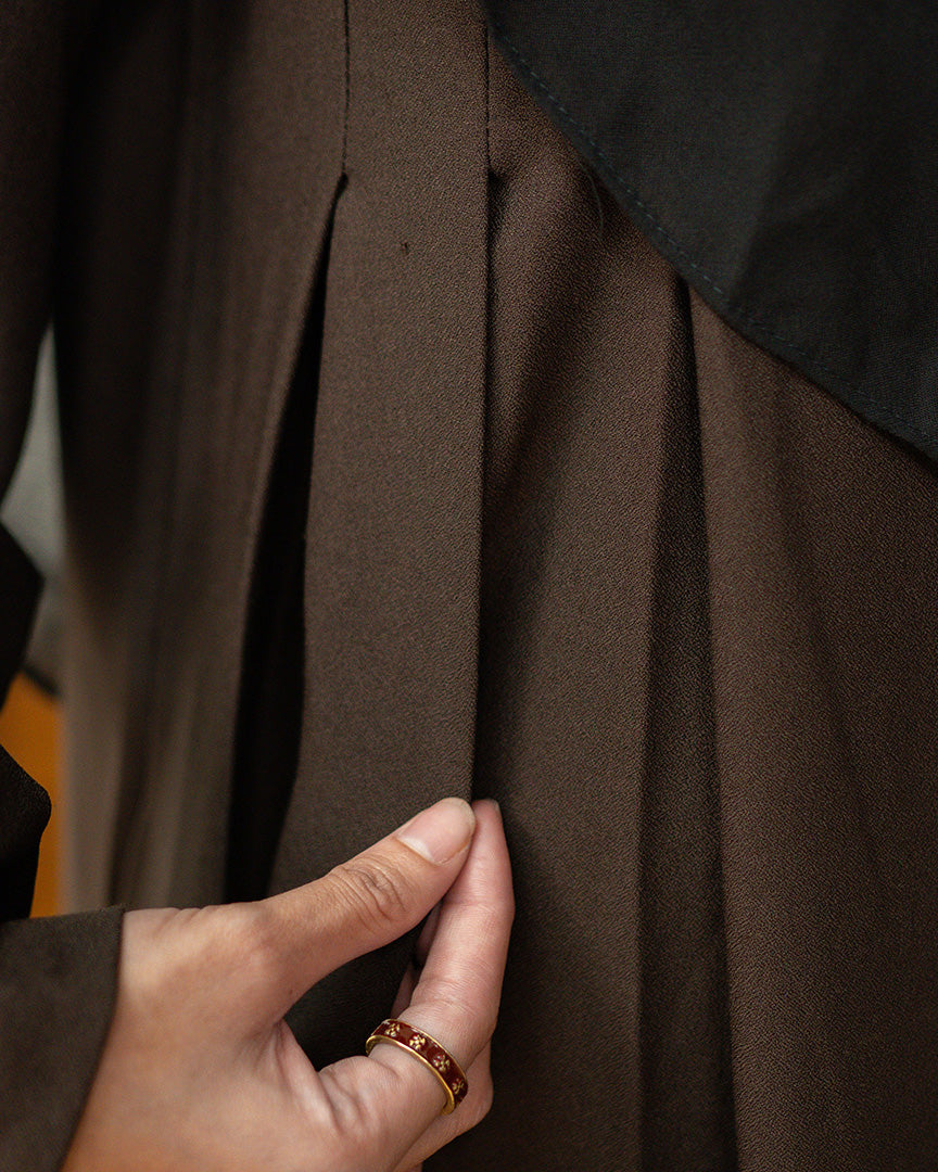 Camila Dress Mahogany by TUBITA - Baju Umroh Wanita