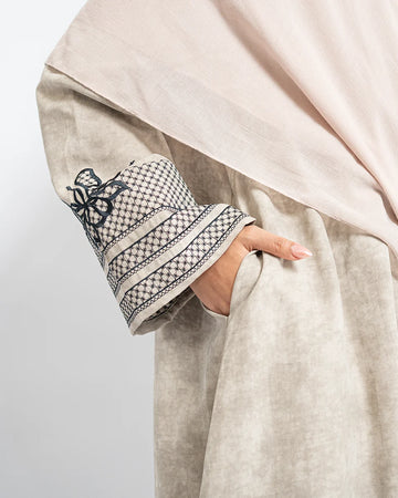 Rafah Abaya Chupro Beige by Tubita