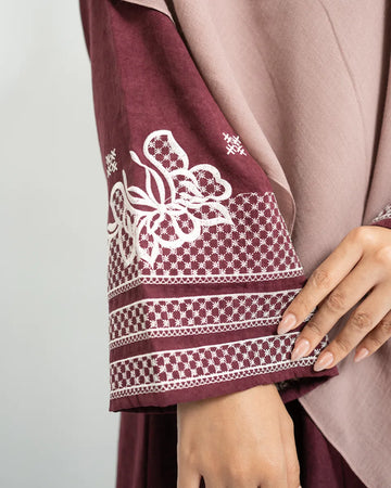 Rafah Abaya Chupro Maroon by Tubita