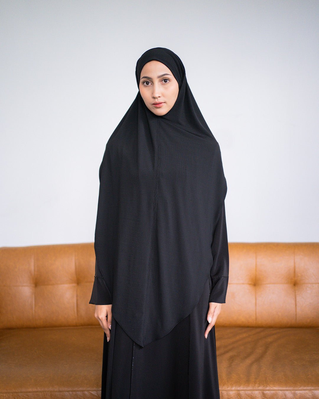 Aisha french khimar Black By Tubita - TUBITA