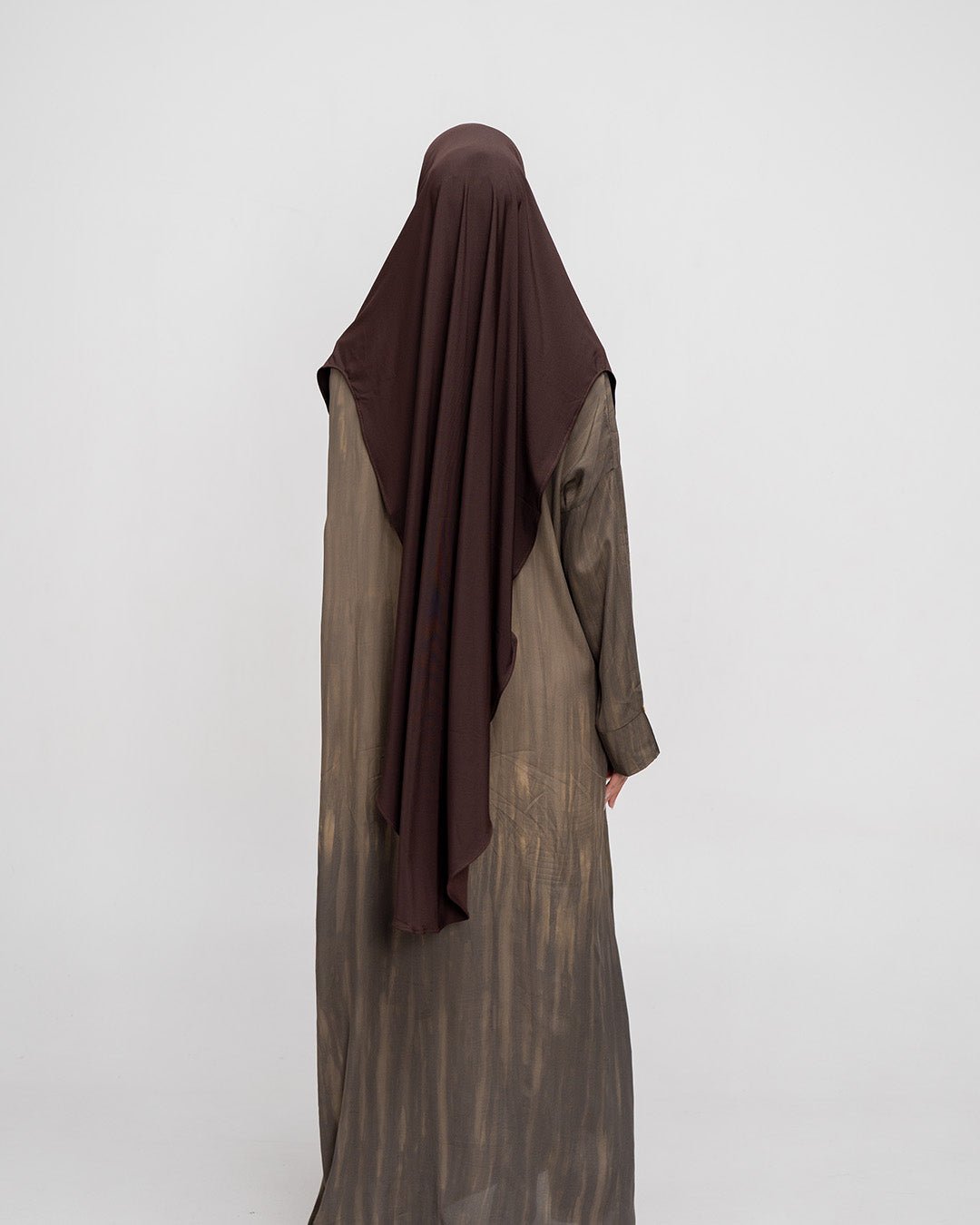 Aisha French Khimar Dark Coffee By Tubita - TUBITA