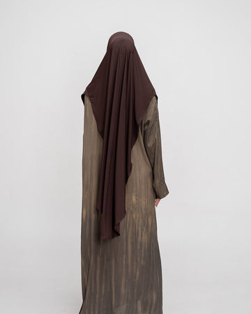 Aisha French Khimar Dark Coffee By Tubita