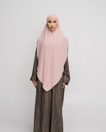 Aisha French Khimar Dusty Pink By Tubita