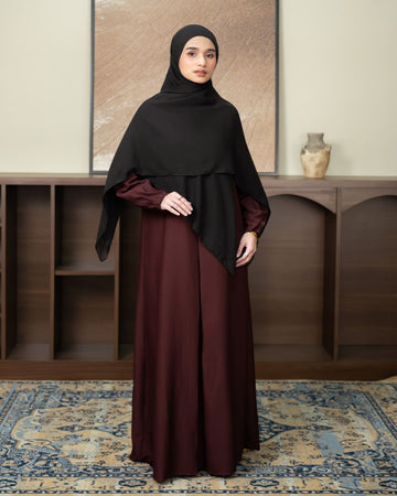 Alea Dress Burgundy by Tubita - Baju Umroh Wanita - TUBITA