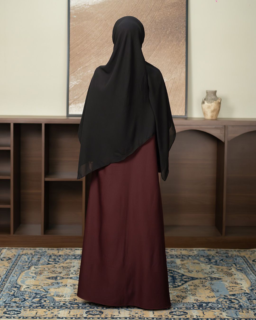 Alea Dress Burgundy by Tubita - Baju Umroh Wanita - TUBITA