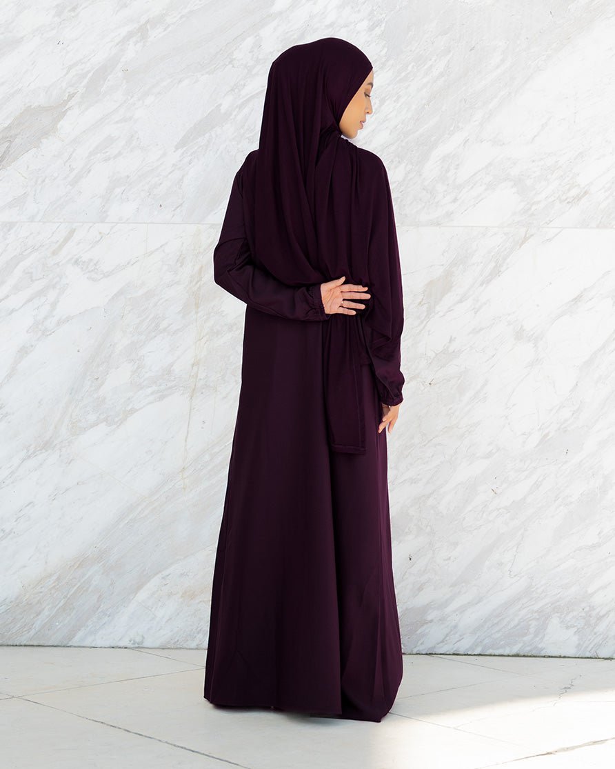 Alea Dress Burgundy by Tubita Baju Umroh Wanita Murah - TUBITA
