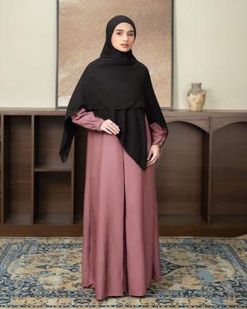 Alea Dress Choco by Tubita - Baju Umroh Wanita - TUBITA