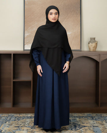 Alea Dress Navy by Tubita - Baju Umroh Wanita - TUBITA