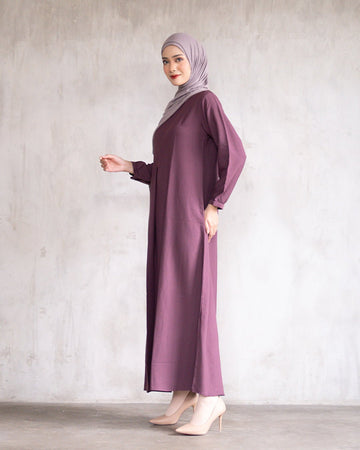 Alea Dress Plum by Tubita [Special Edition] Baju Umroh Wanita Murah