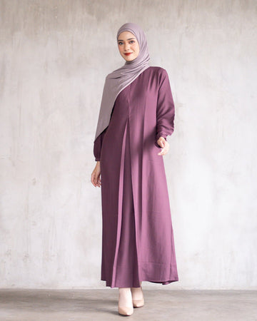 Alea Dress Plum by Tubita [Special Edition] Baju Umroh Wanita Murah