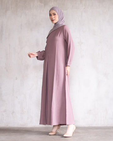 Alea Dress Rose Taupe by Tubita  [Special Edition] Baju Umroh Wanita Murah