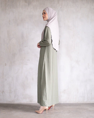 Alea Dress Sea Green by Tubita Baju Umroh Wanita Murah