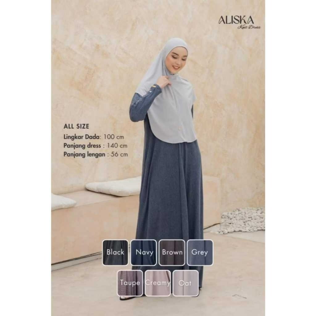 Aliska Dress All Colors By TUBITA - Baju Umroh Wanita - TUBITA