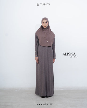 Aliska Dress Brown by TUBITA