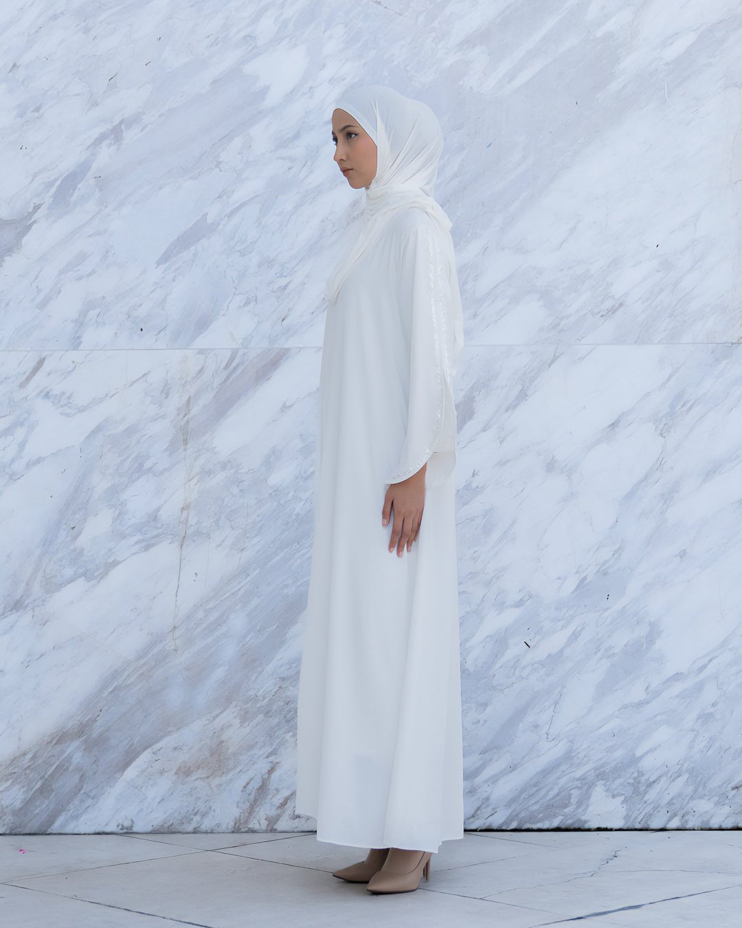 Aluna Abaya Broken White by TUBITA - TUBITA