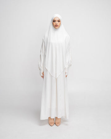 Aluna Abaya Broken White by TUBITA