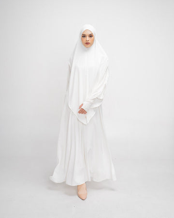 Aluna Abaya Broken White by TUBITA