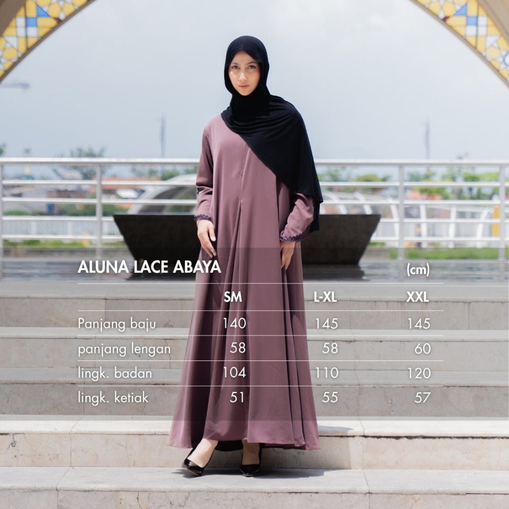 Aluna Abaya Mauve by TUBITA - Baju Umroh Wanita - TUBITA