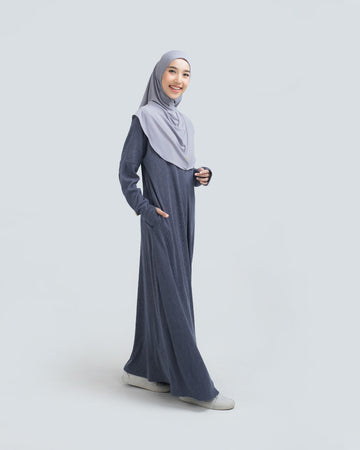 Aska Knit Dress Stone Blue by Tubita