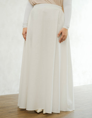 Berly Skirt in White Linen by Tufine - TUBITA
