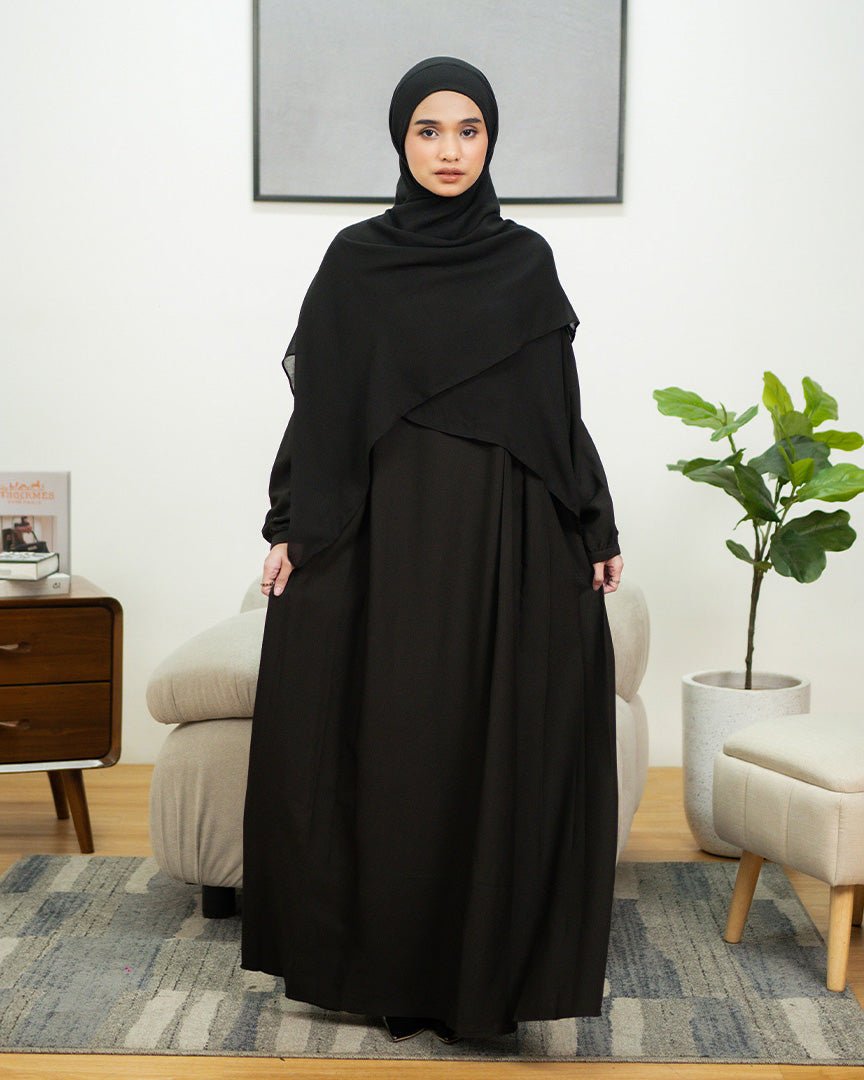 Camila Dress Black by TUBITA - Baju Umroh Wanita - TUBITA
