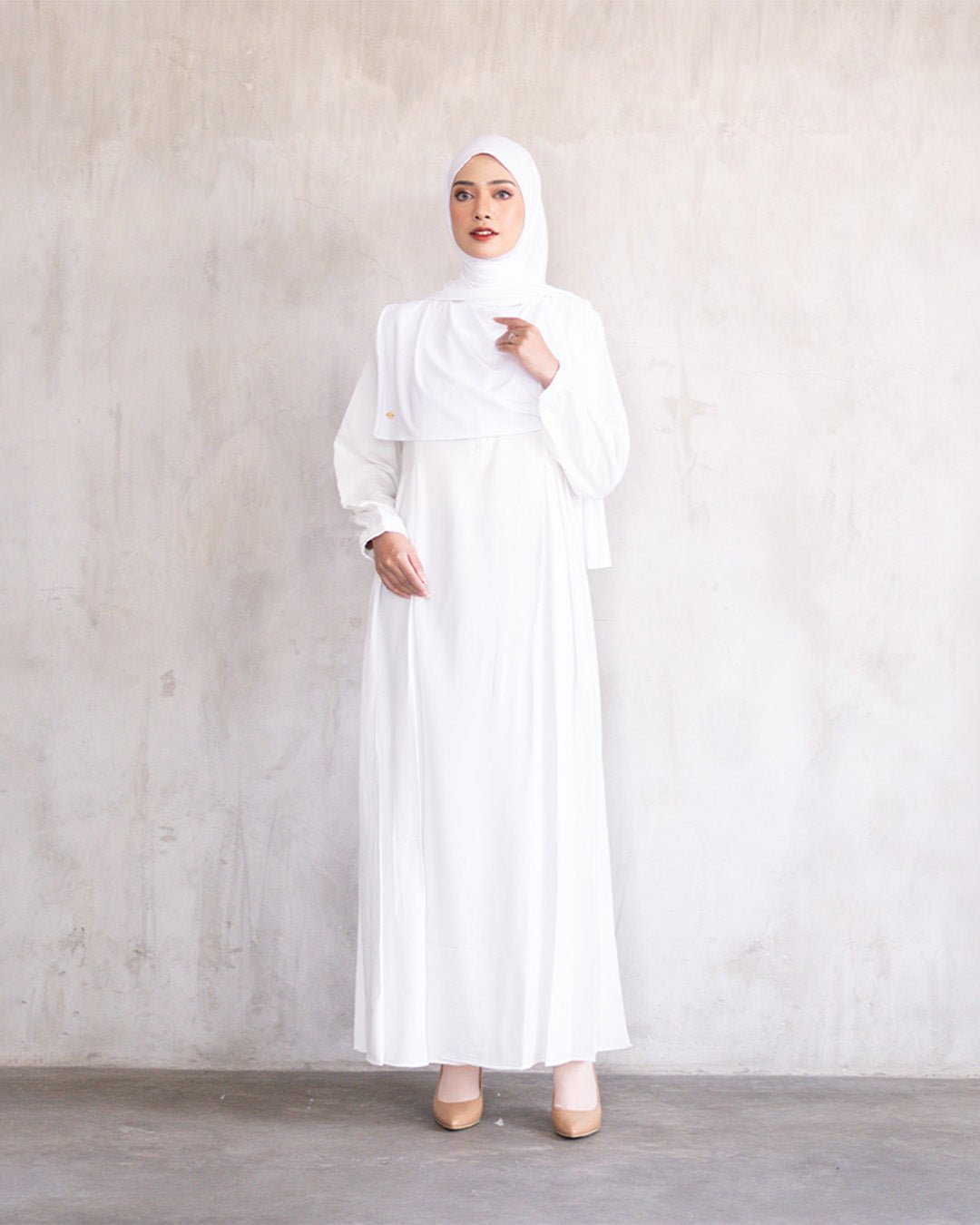 Camila Dress Broken White Umroh Series by Tubita - TUBITA