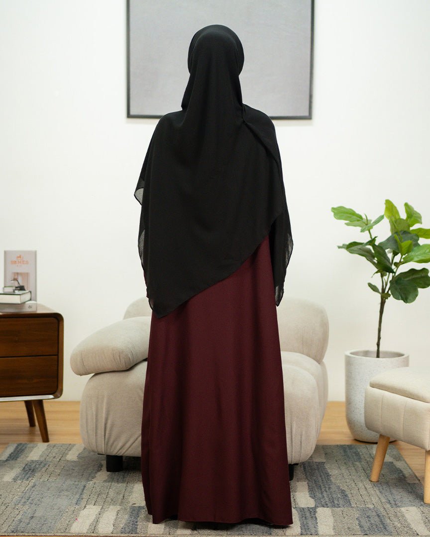 Camila Dress Burgundy by TUBITA - Baju Umroh Wanita - TUBITA