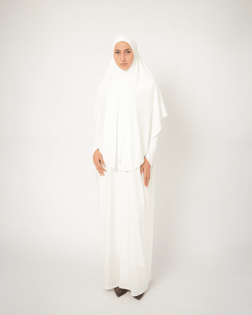 Hana Abaya Basic Broken White by Tubita - TUBITA