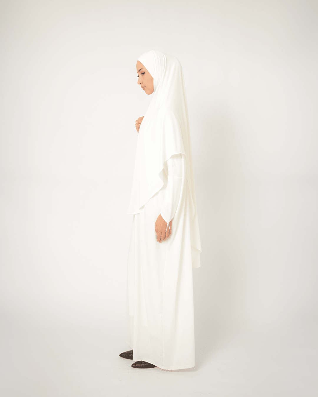 Hana Abaya Basic Broken White by Tubita - TUBITA