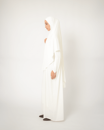 Hana Abaya Basic Broken White by Tubita - TUBITA