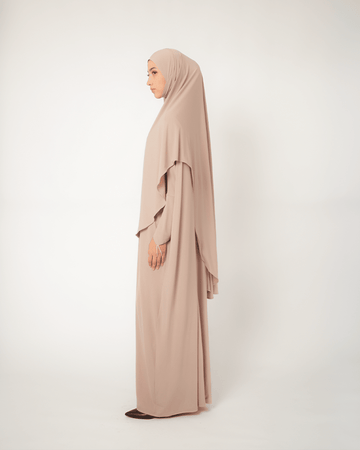 Hana Abaya Basic Nude Pink by Tubita - TUBITA