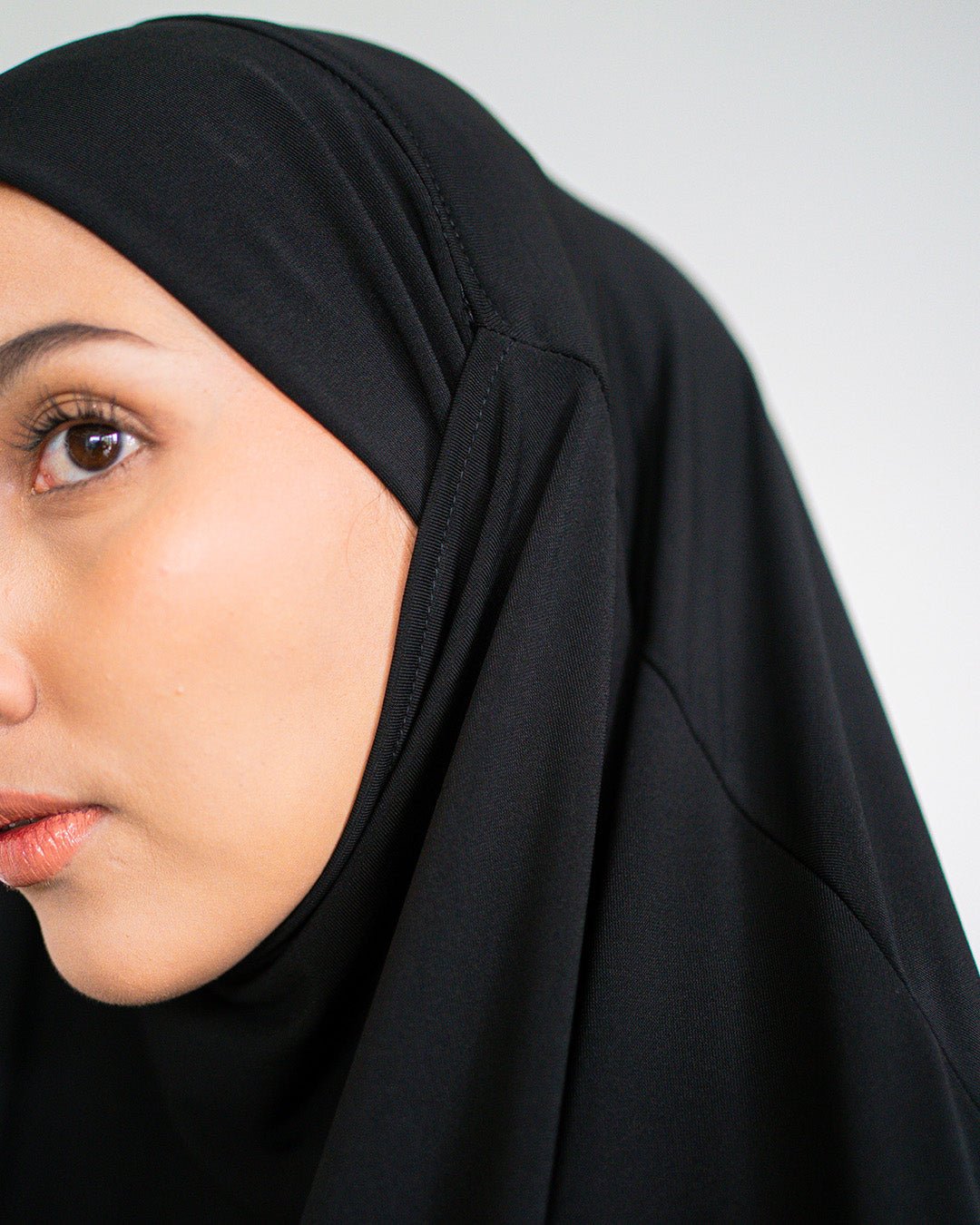 Hilya french khimar Black By Tubita - TUBITA