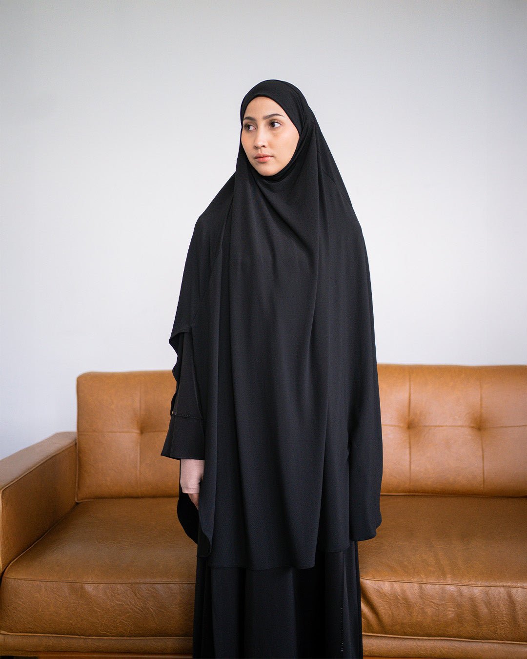 Hilya french khimar Black By Tubita - TUBITA