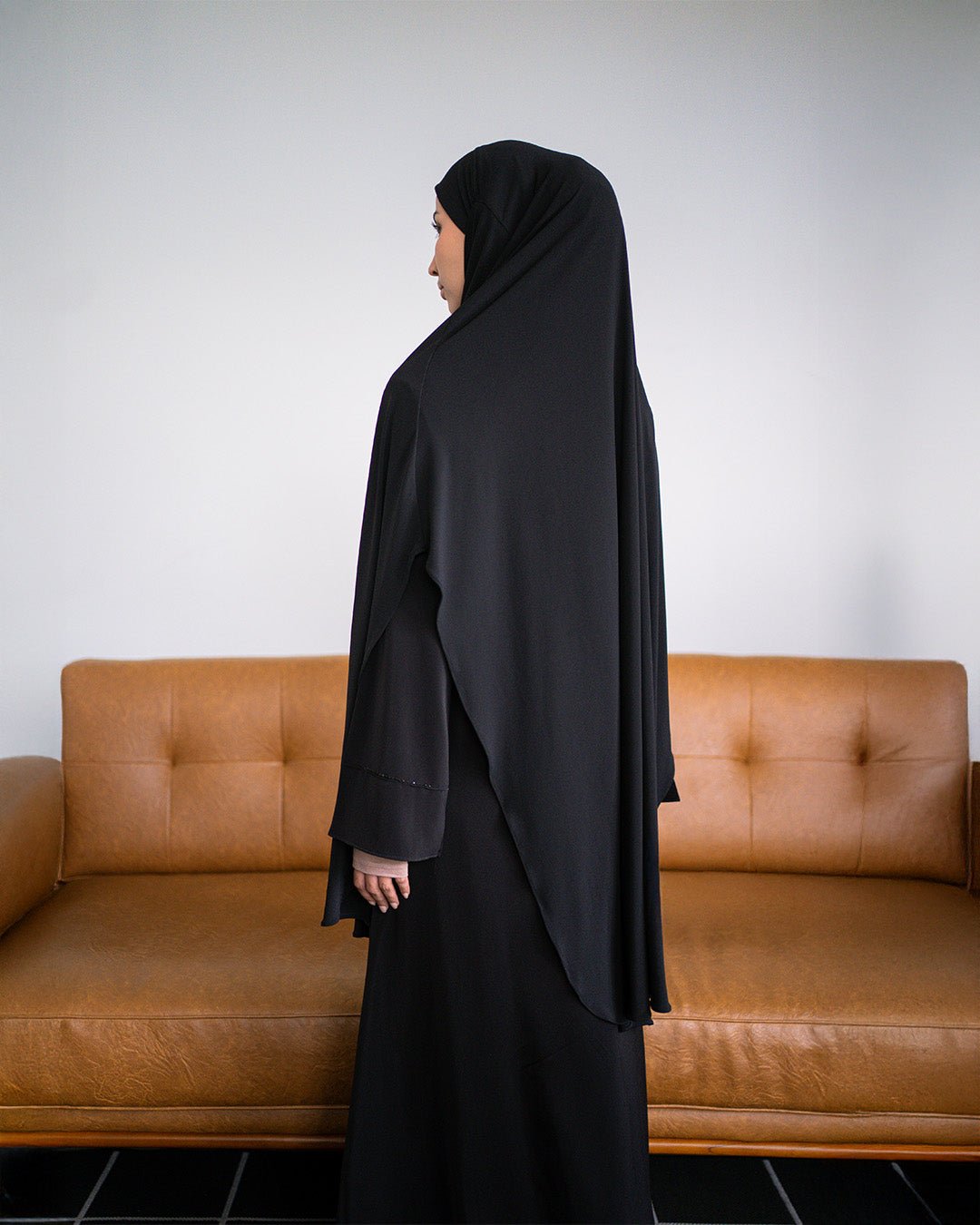 Hilya french khimar Black By Tubita - TUBITA