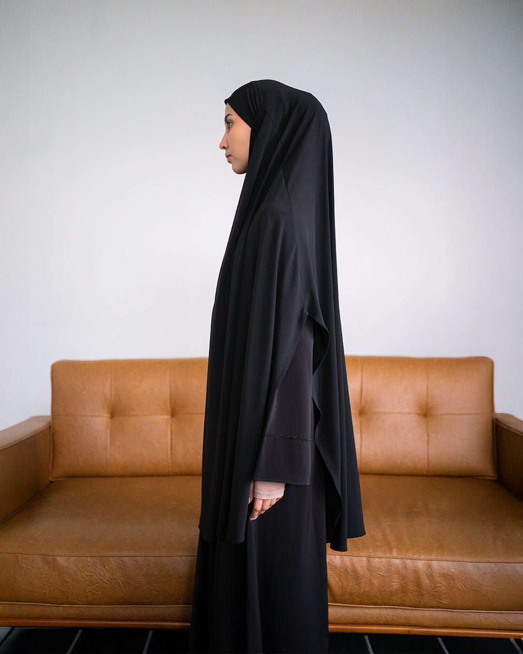 Hilya french khimar Black By Tubita - TUBITA