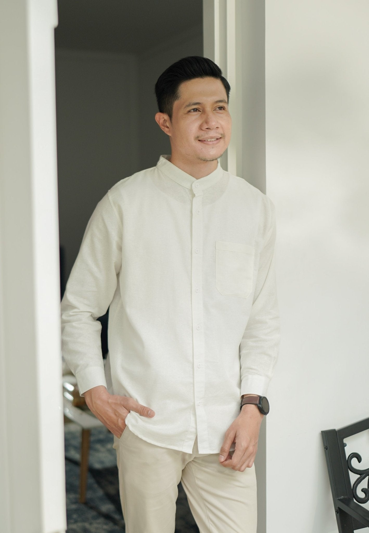 KAREEM LONG SLEEVE BROKEN WHITE S - M - TUBITA