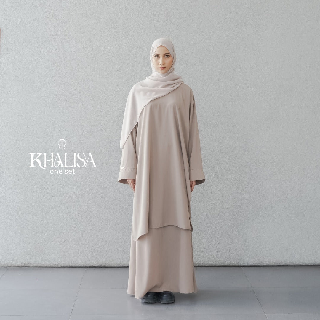 Khalisa One Set Almond - One Set Tunik by Tubita - TUBITA