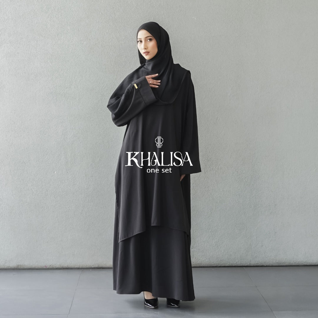 Khalisa One Set Black - One Set Tunik by Tubita - TUBITA