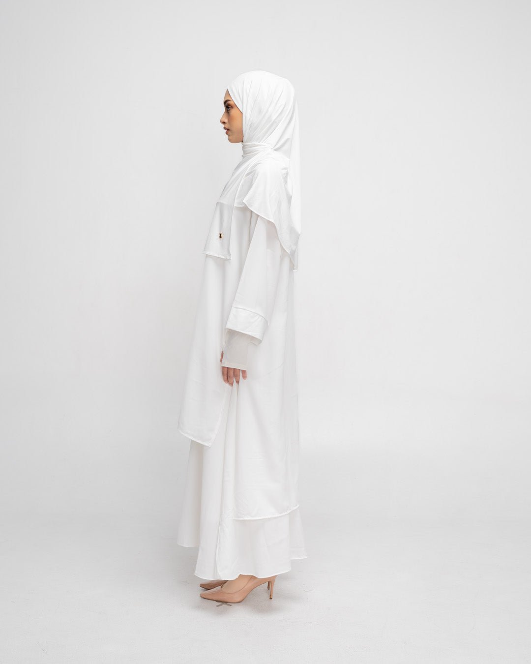 Khalisa One Set Broken White by Tubita - Baju Umroh Wanita - TUBITA