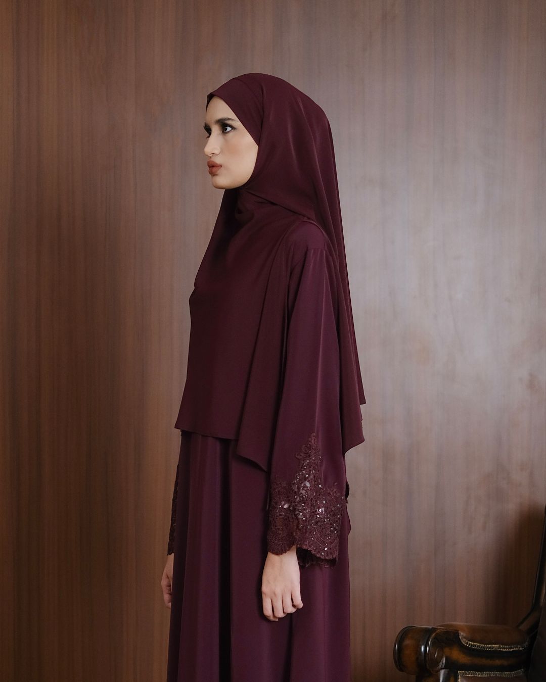 KHIBAN Khimar Bandana Burgundy By TUBITA - TUBITA