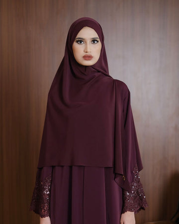 KHIBAN Khimar Bandana Burgundy By TUBITA - TUBITA