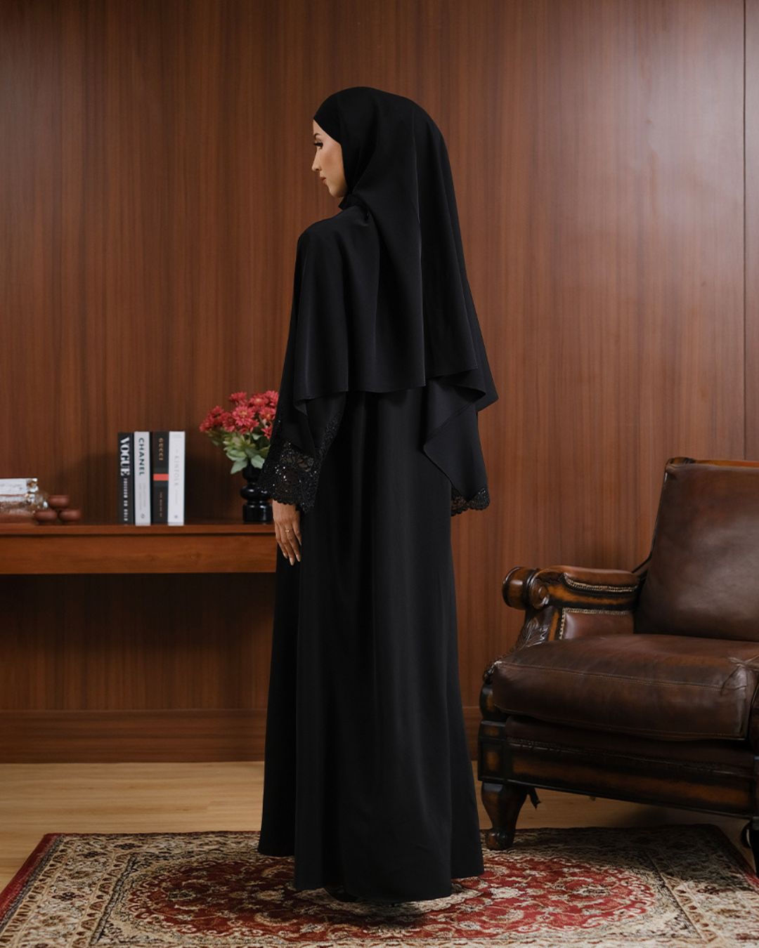 Lamara Abaya Black by Tubita - Baju Umroh Wanita - TUBITA